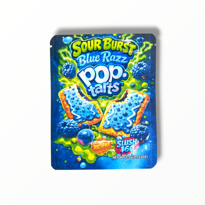 Sour Burst Blue Razz Pop Tarts 3.5g Mylar Bag- Packaging
