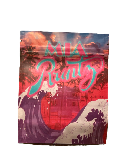 MIA Runtz Mylar Bags 3.5g By Pressure Pack and Jokes up