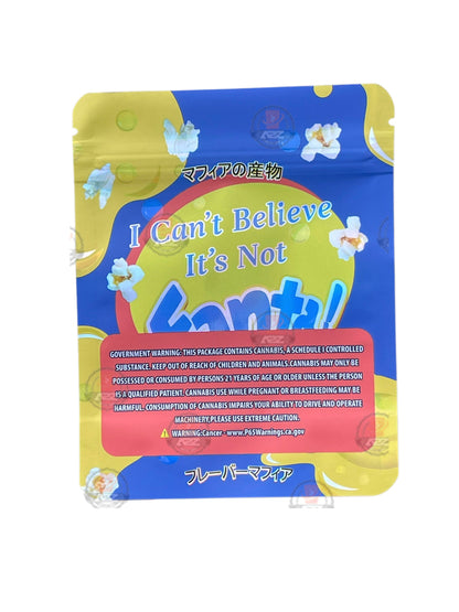 Fanta Butter Popcorn Mylar Bags with Boxes 3.5g Box Packaging Holographic