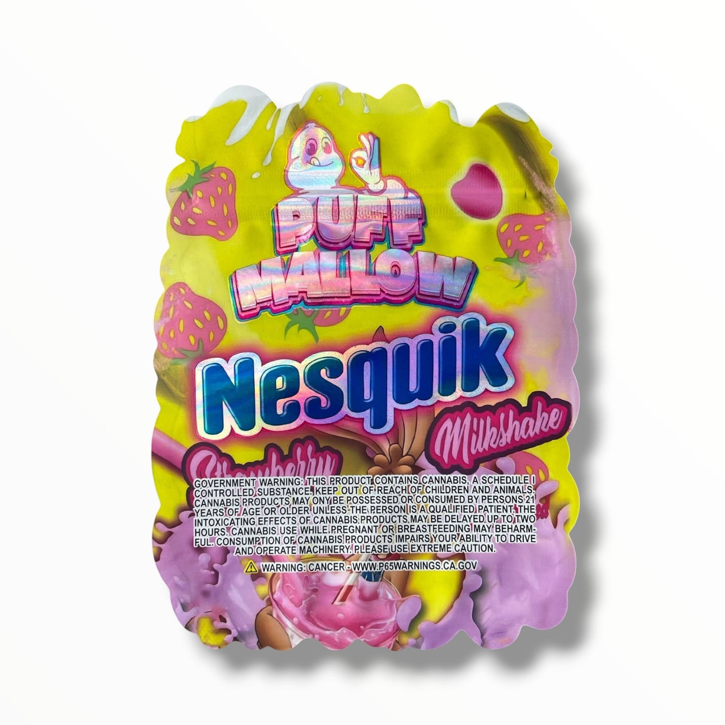 Puff Mallow Nesquik Strawberry Milkshake 3.5g shape bags