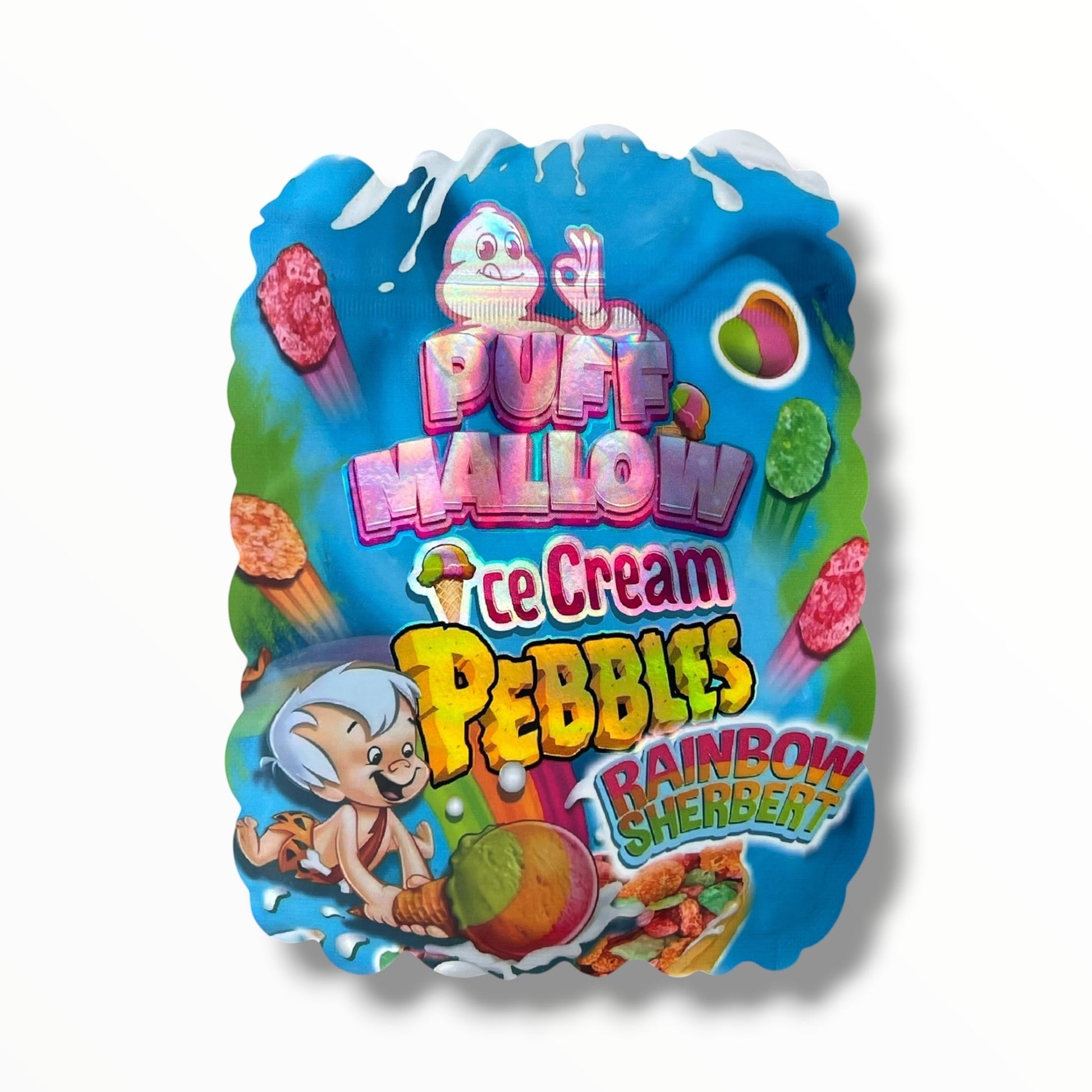 Puff Mallow Ice Cream Pebbles Rainbow Sherbert 3.5g shape bags