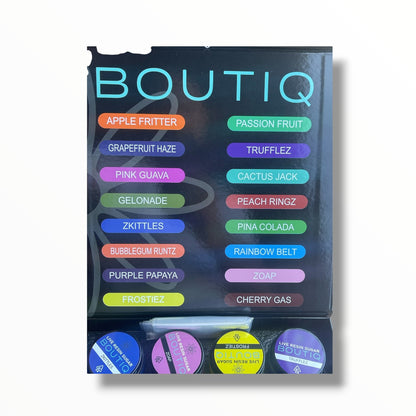 Boutiq 16-1oz Jars in a box Mixed Strains Variety Pack- Empty packaging only