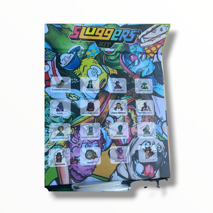 Sluggers Hit 16-1oz Jars in a box Mixed Strains Variety Pack- Empty packaging only