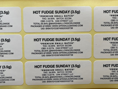 Sprinklez Torchiez Hot Fudge Sundae 3.5G Mylar Bags -With stickers and labels