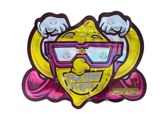 Don Merfos Zuper Lemon Sherb bag 3.5g Holographic Mylar bag - Black Unicorn Hub