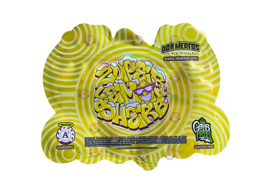 Don Merfos Zuper Lemon Sherb bag 3.5g Holographic Mylar bag - Black Unicorn Hub