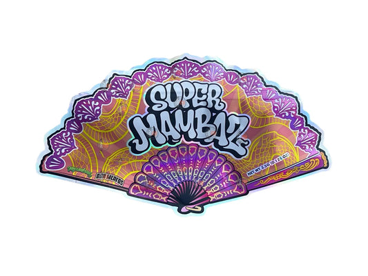 Super Mambaz 3.5G Mylar Bag - Cut out zip lock bag - Black Unicorn Hub