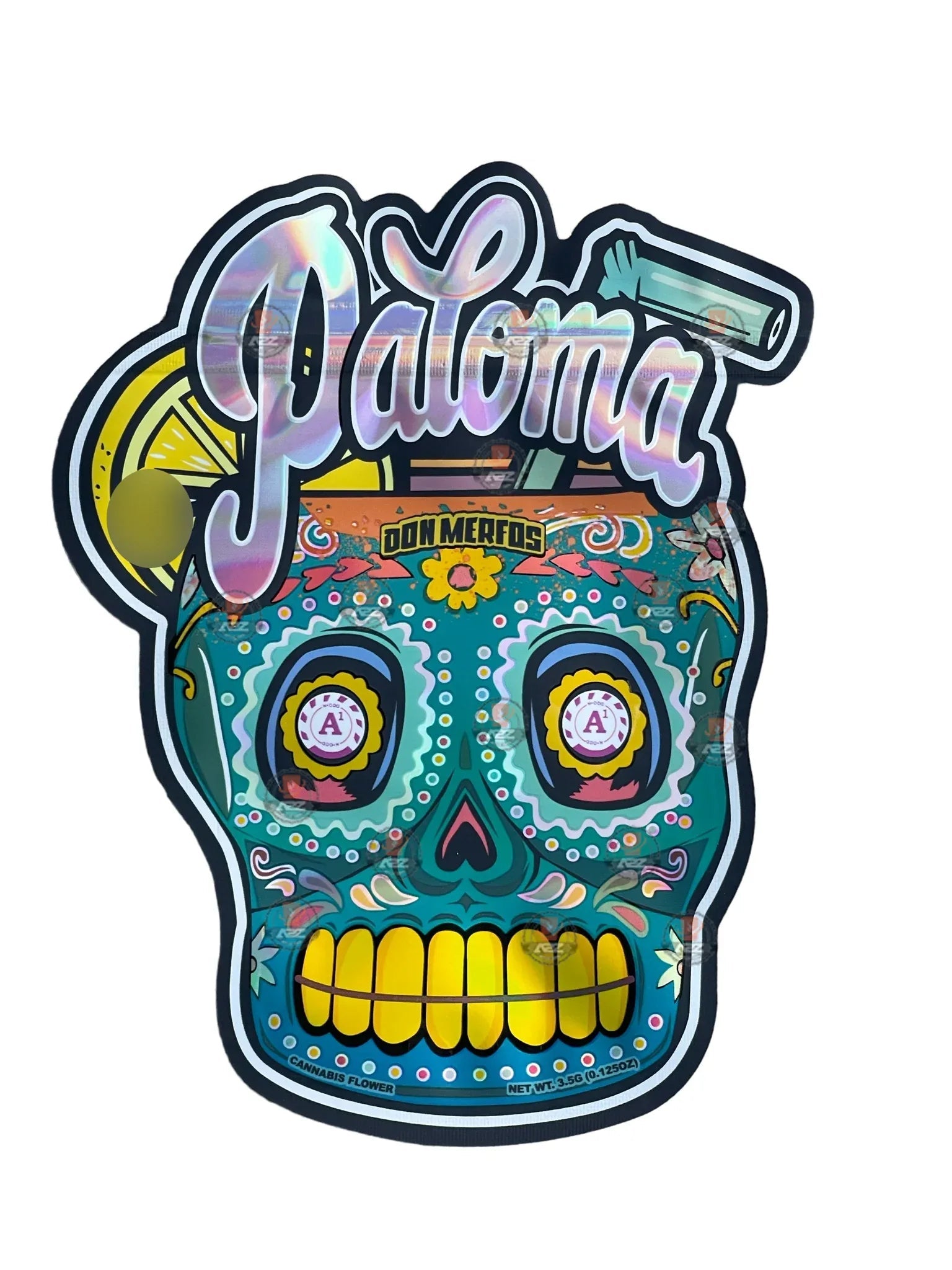 Don Merfos Paloma Cut out bag 3.5g Mylar Bag - Black Unicorn Hub