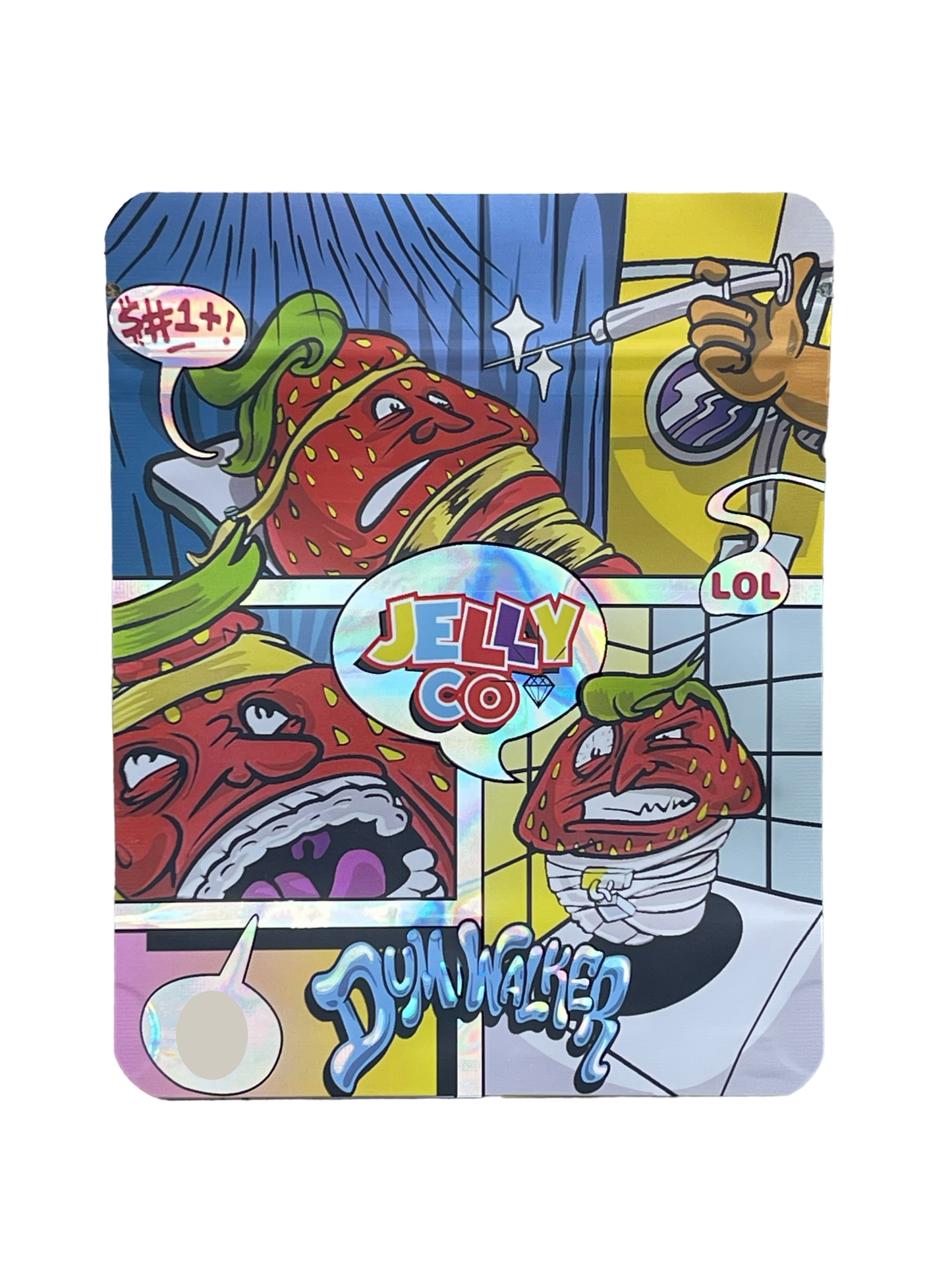 Dum Walker Mylar Bags 3.5g Holographic Jelly Co