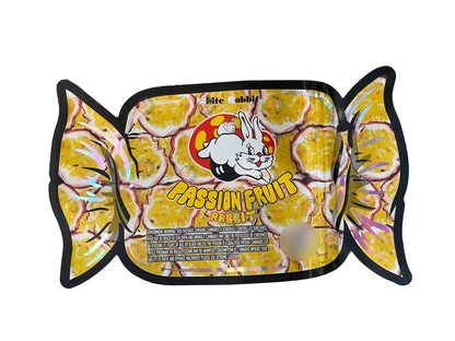 White Rabbit Passion Fruit Cut out Mylar zip lock bag 3.5G - Black Unicorn Hub