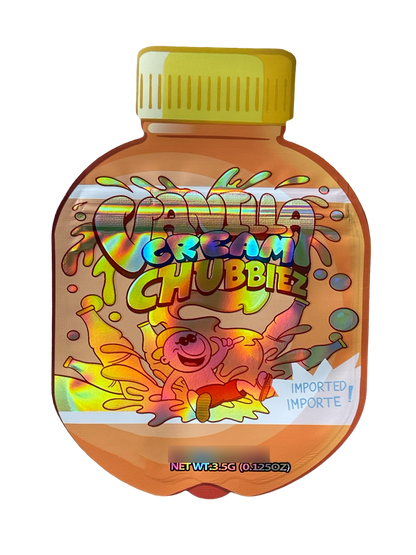 Vanilla Cream Chubbiez Cut Out Mylar Bags 3.5g Die cut