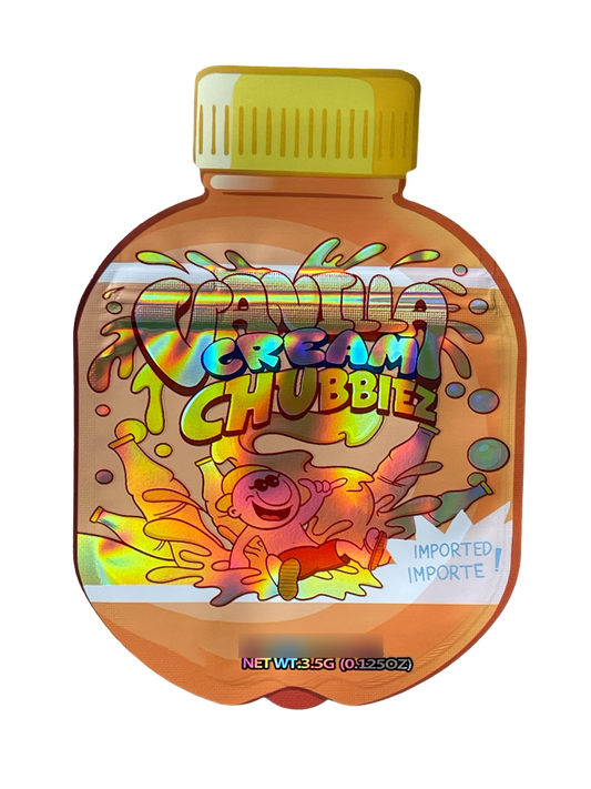 Vanilla Cream Chubbiez Cut Out Mylar Bags 3.5g Die cut