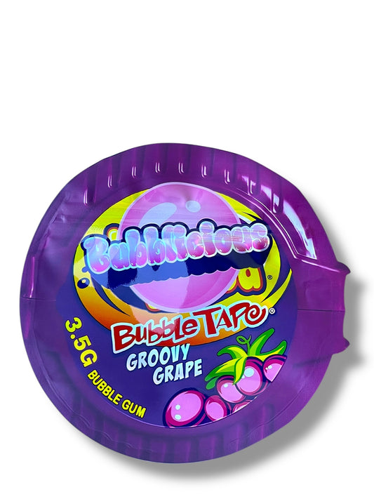 Bubble Tape Groovy Grape Mylar Bag 3.5g shape bag