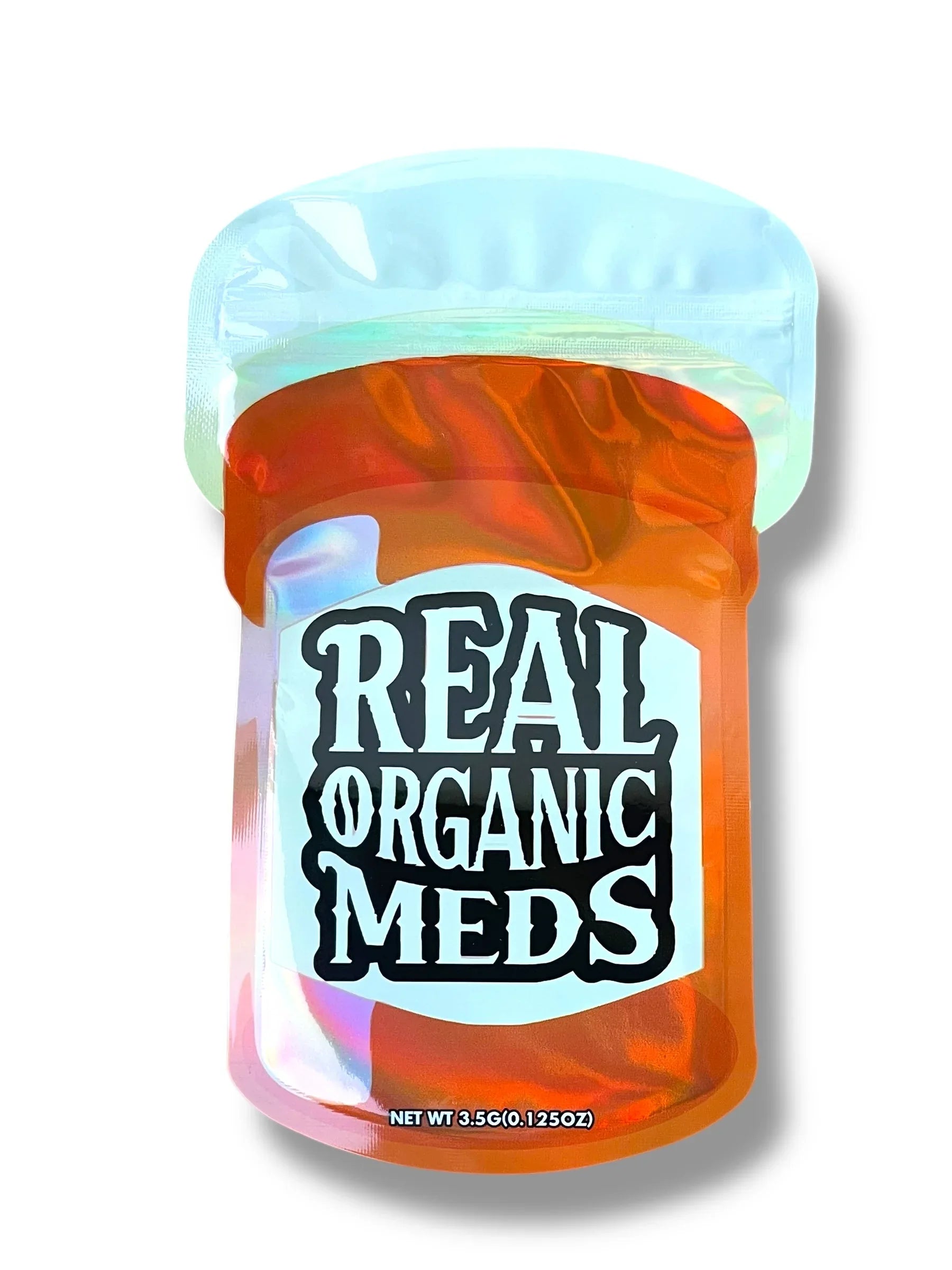 Real Organic Meds Mylar Bag 3.5g shape bag - Black Unicorn Hub