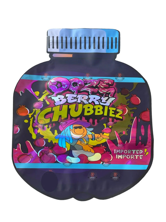 Oozw Berry Chubbiez Mylar Bag (Large) 1 LBS - 16OZ (454g) Pound Bag - Black Unicorn Hub