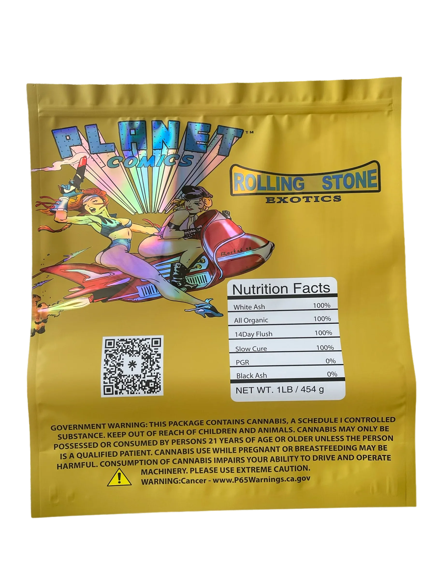 Planet Comics Mylar Bag (Large) 1 LBS - 16OZ (454g) Pound Bag Rolling Stone - Black Unicorn Hub