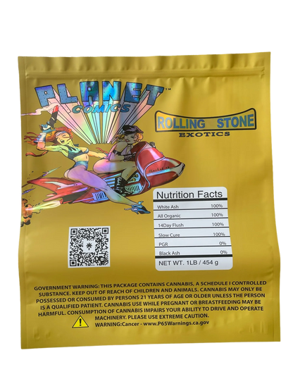 Planet Comics Mylar Bag (Large) 1 LBS - 16OZ (454g) Pound Bag Rolling Stone - Black Unicorn Hub