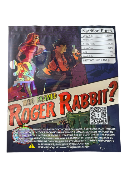 Roger Rabbit Mylar Bag (Large) 1 LBS - 16OZ (454g) Pound Bag Rolling Stone - Black Unicorn Hub