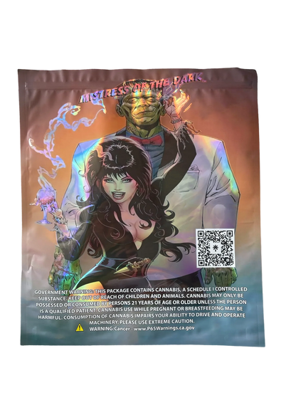 Elvira Mylar Bag (Large) 1 LBS - 16OZ (454g) Pound Bag Rolling Stone - Black Unicorn Hub