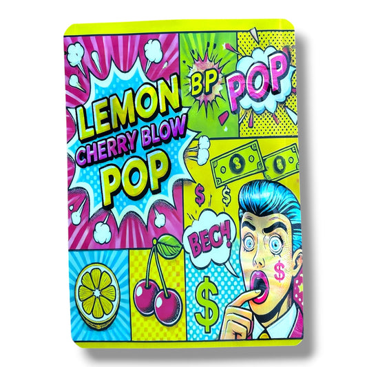 Lemon Cherry Blow Pop 7G to 14G Mylar Bags