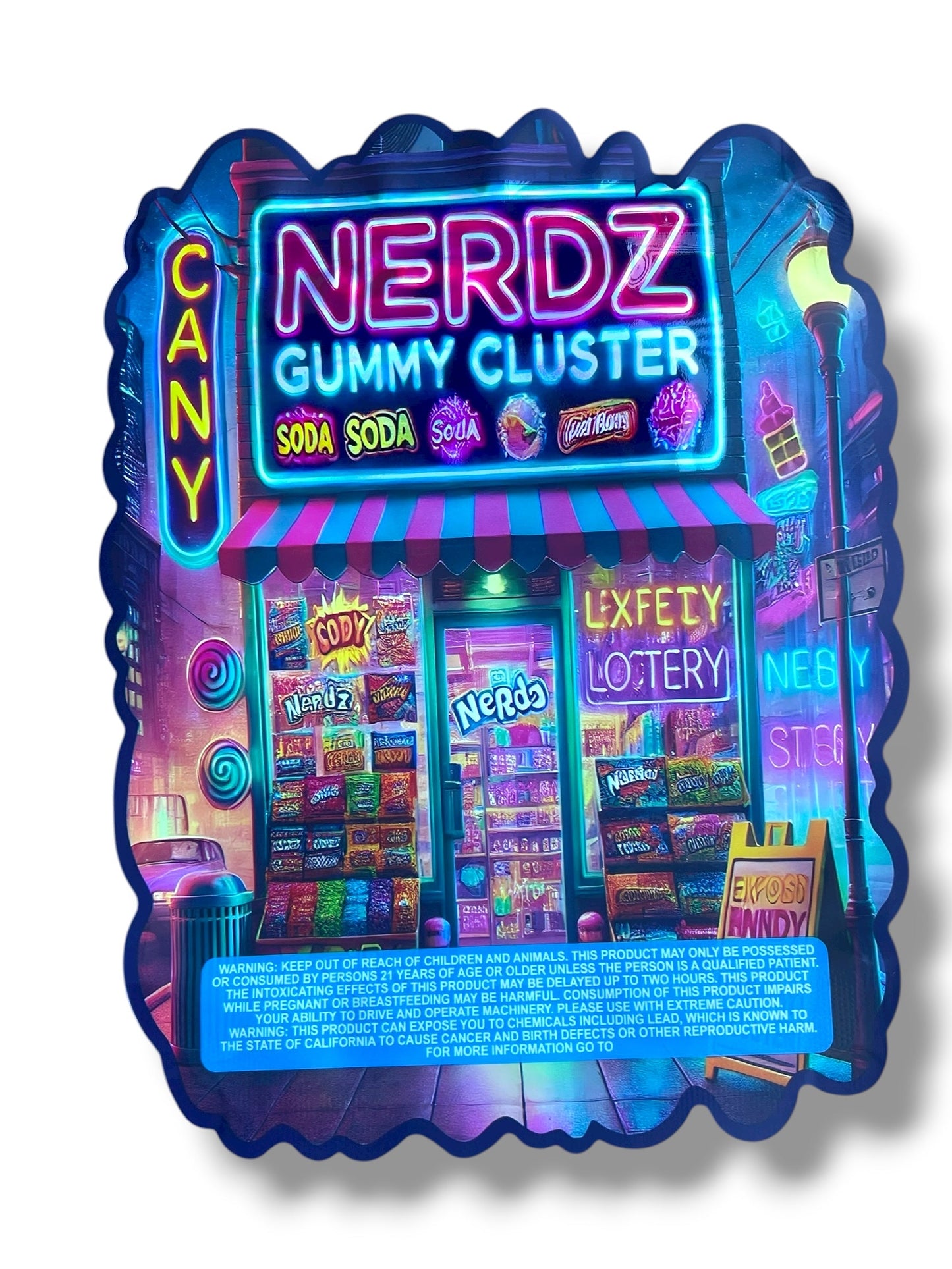 Gummy Cluster 1 OZ  28G Mylar empty Mylar bag 1 ounce (50 Count)