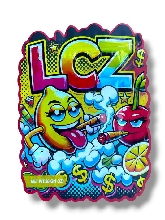 Lemon Cherry 1 OZ  28G Mylar empty Mylar bag 1 ounce (50 Count)