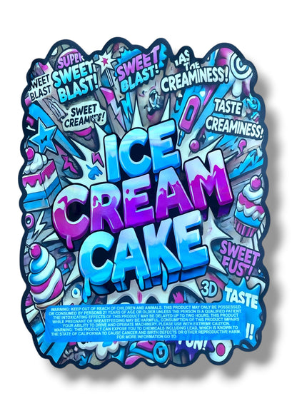 Ice Crea Cake 1 OZ  28G Mylar empty Mylar bag 1 ounce (50 Count)