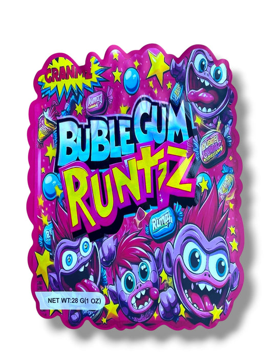 Bubblegum Runtz 1 OZ  28G Mylar empty Mylar bag 1 ounce (50 Count)