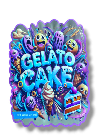 Gelato Cake 1 OZ  28G Mylar empty Mylar bag 1 ounce (50 Count)