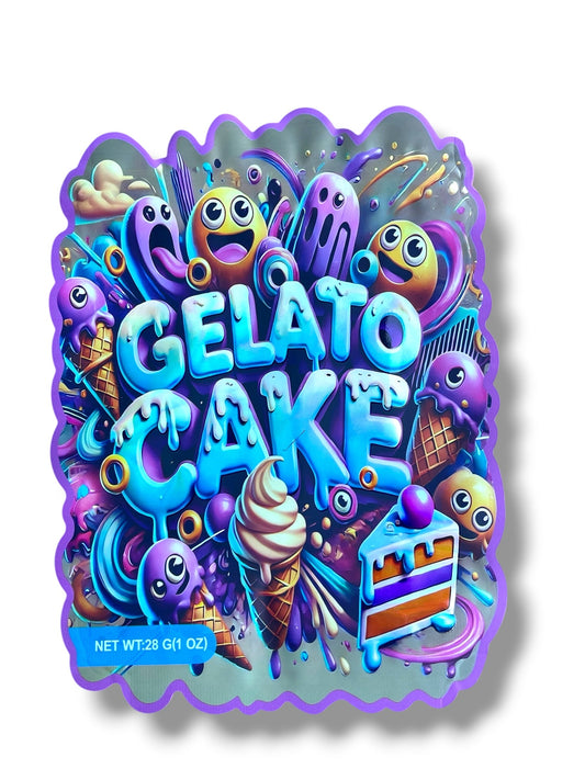 Gelato Cake 1 OZ  28G Mylar empty Mylar bag 1 ounce (50 Count)