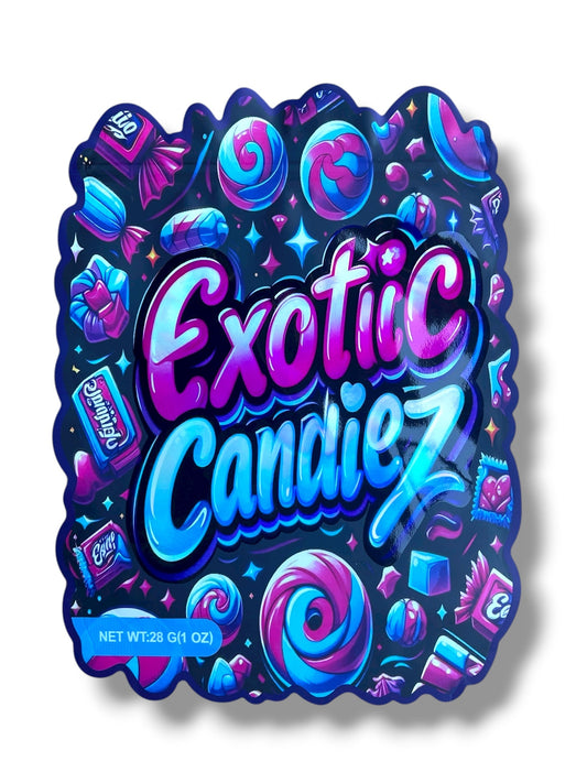Exotic Candiez 1 OZ  28G Mylar empty Mylar bag 1 ounce (50 Count)
