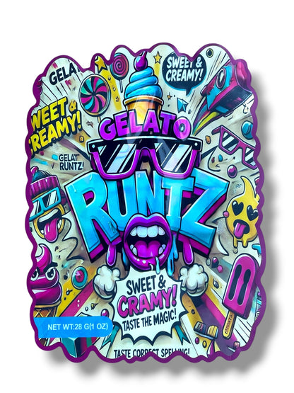 Gelato Runtz 1 OZ  28G Mylar empty Mylar bag 1 ounce (50 Count)