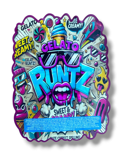 Gelato Runtz 1 OZ  28G Mylar empty Mylar bag 1 ounce (50 Count)