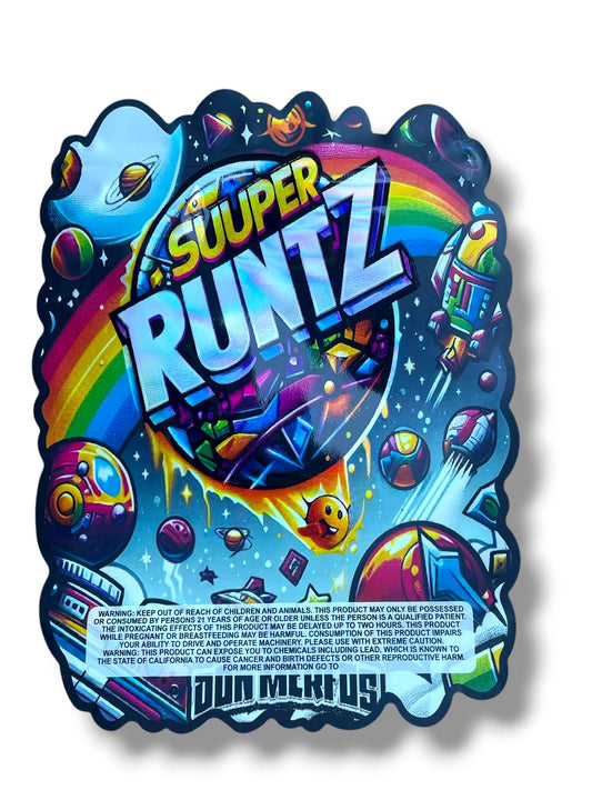 Super Runtz 1 OZ  28G Mylar empty Mylar bag 1 ounce (50 Count)