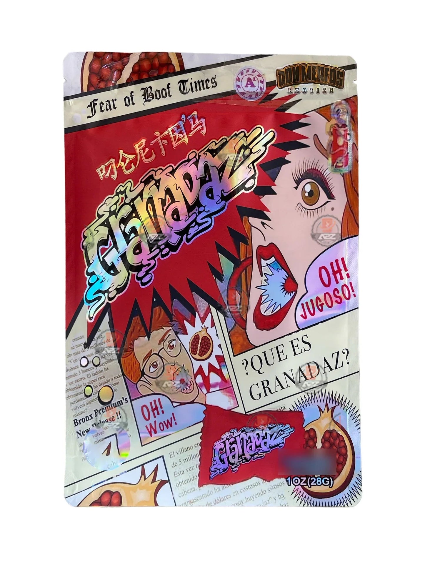 Don Merfos Granadaz 1 OZ 28G Mylar bag (50 Count) - Black Unicorn Hub