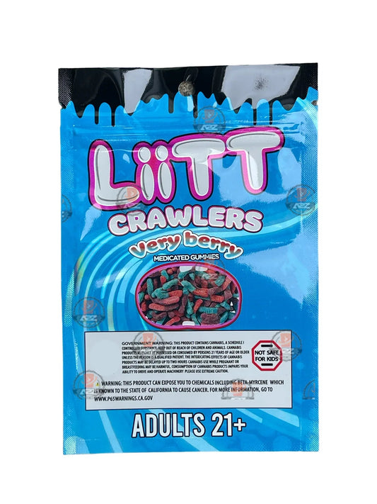 Liitt Crawlers Very berry 3.5g Mylar Bag 1000MG (Packaging Only) - Black Unicorn Hub