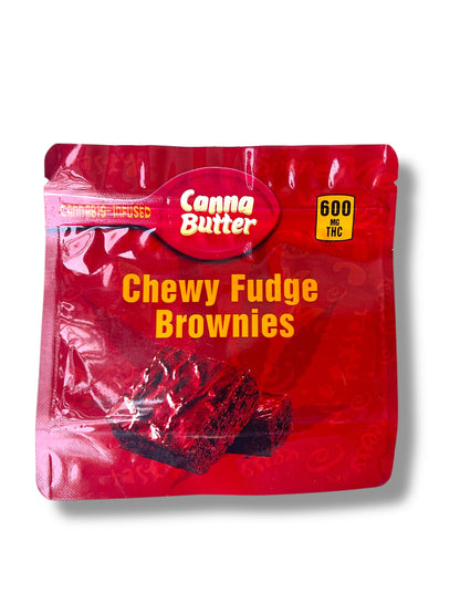 Canna Butter Chewy Fudge Brownies 600mg Mylar Bag -Packaging Only