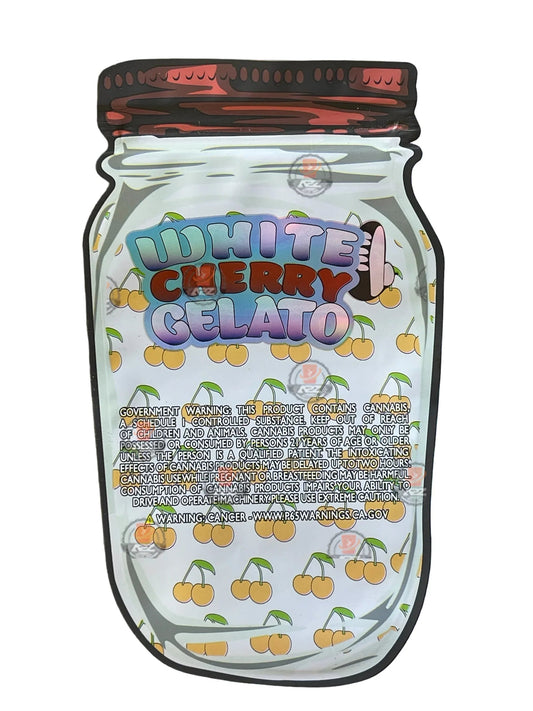 White Cherry Gelato Mylar Bag- Rosin Gummies (Packaging Only) - Black Unicorn Hub