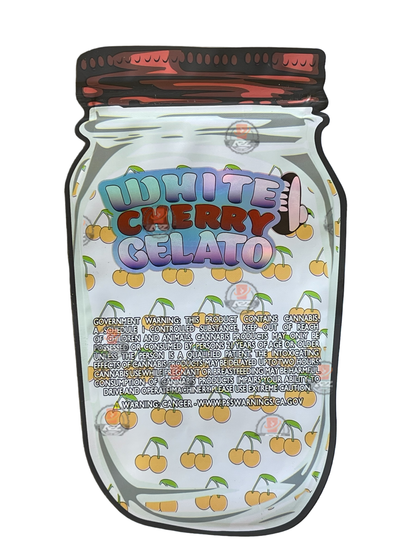 White Cherry Gelato Mylar Bag- Rosin Gummies (Packaging Only)