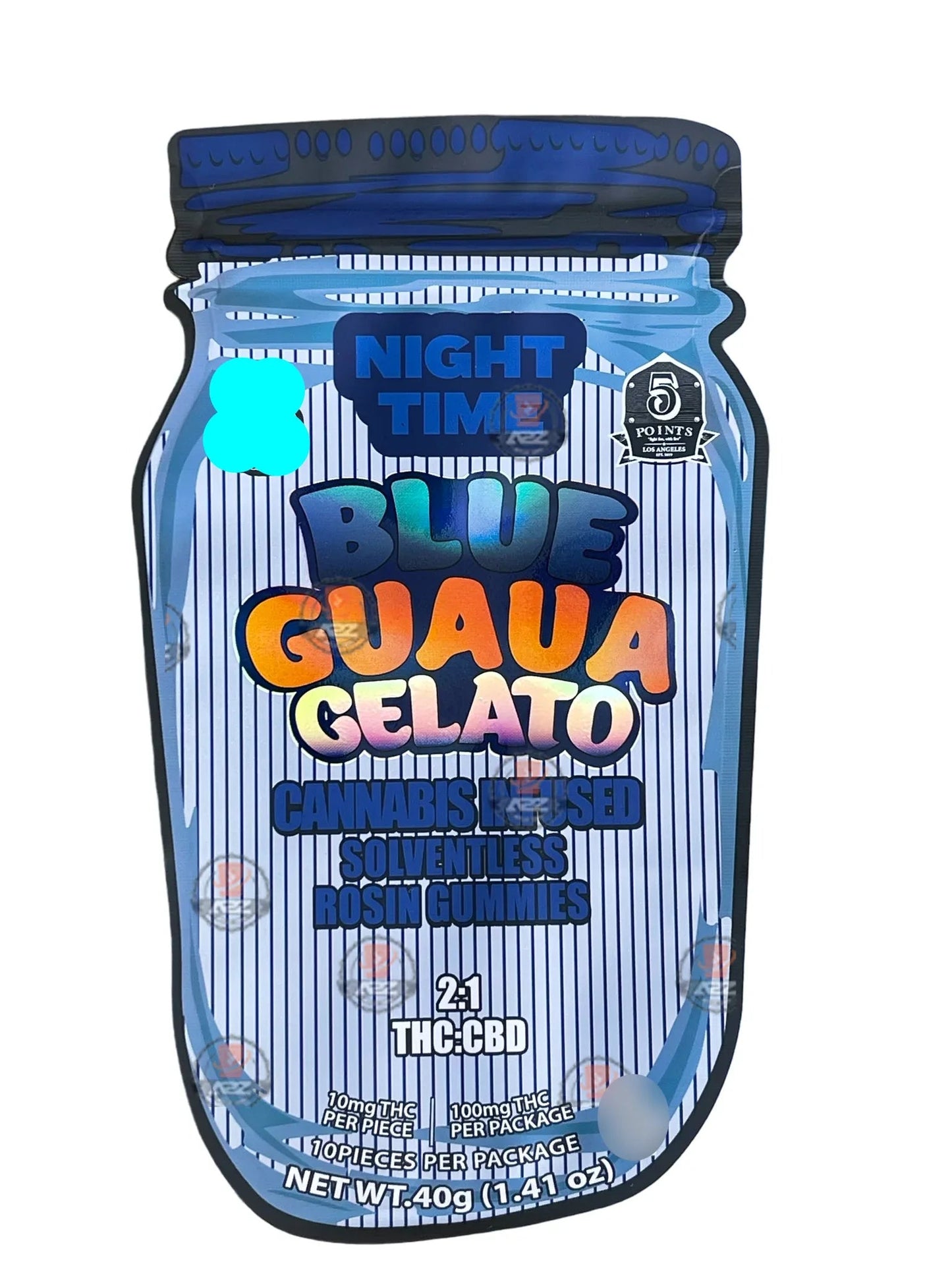 Blue Guava Gelato Mylar Bags- Rosin Gummies (Packaging Only) - Black Unicorn Hub