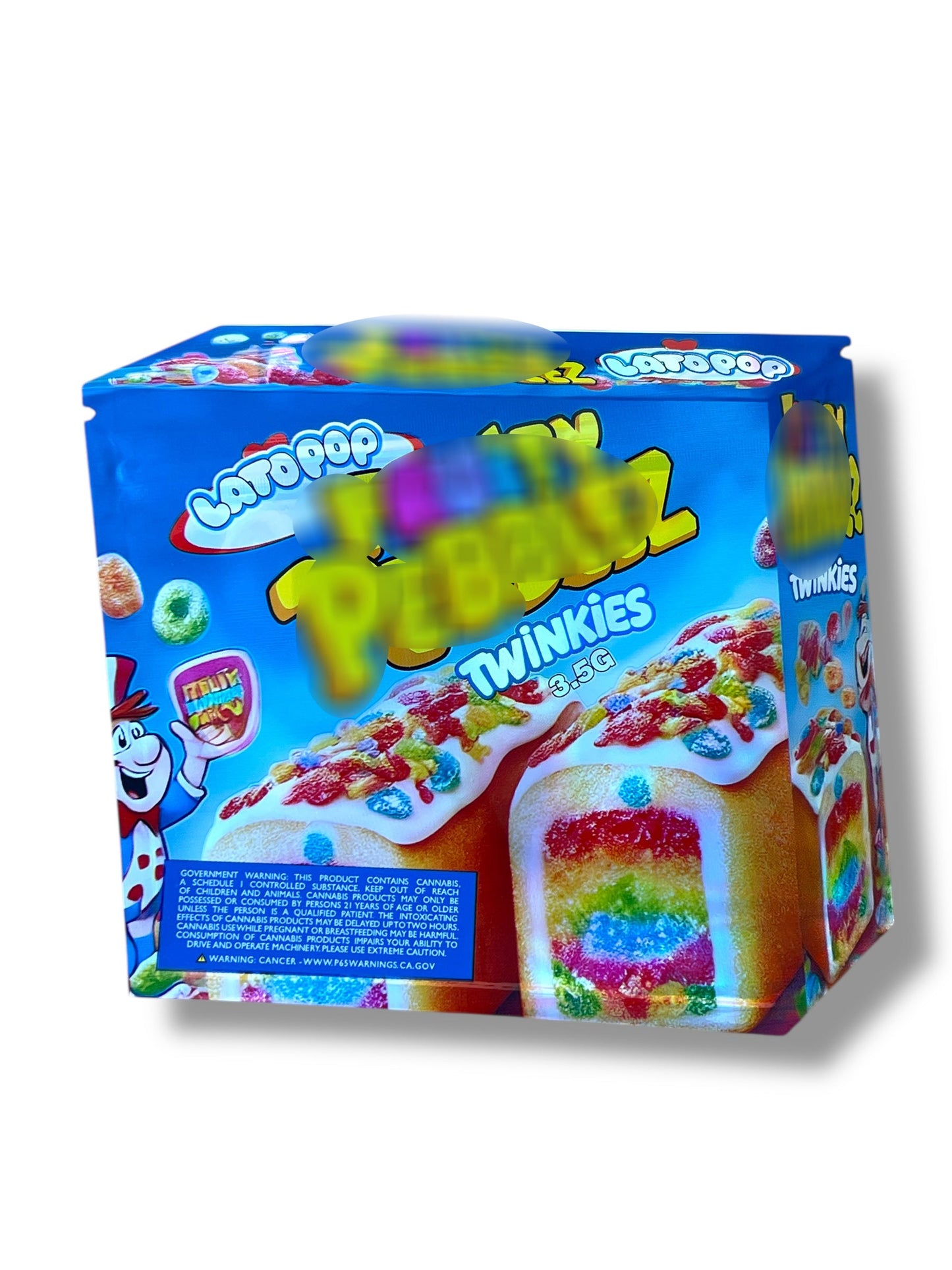 Lato Pop FB Twinkies Mylar Bags with Boxes 3.5g Box Packaging