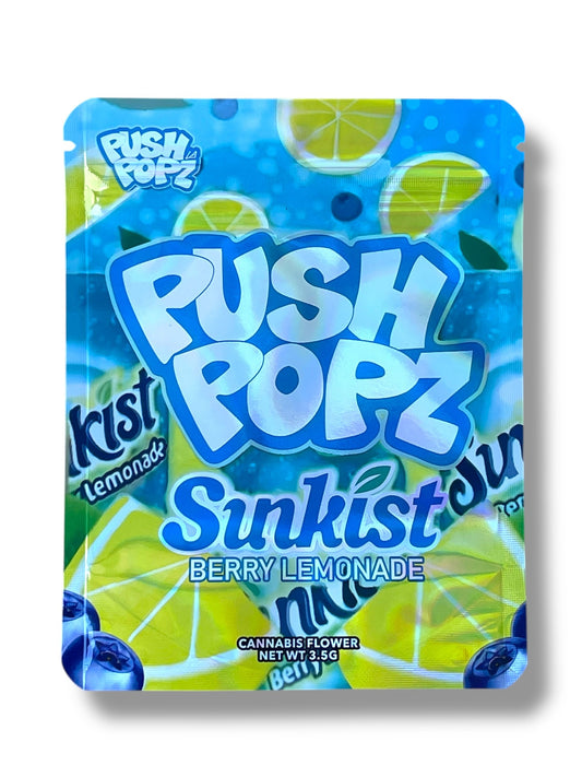 Push Pop Sunkist Berry Lemonade 3.5g Mylar Bag- Packaging Only