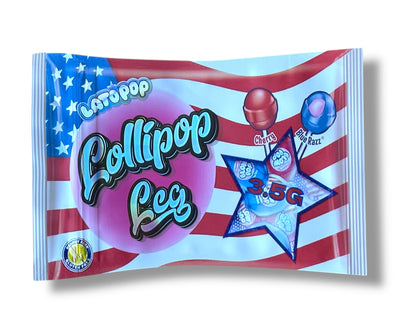 Lollipop Cherry Blue Razz Lato POP Mylar Bag 3.5g shape bag