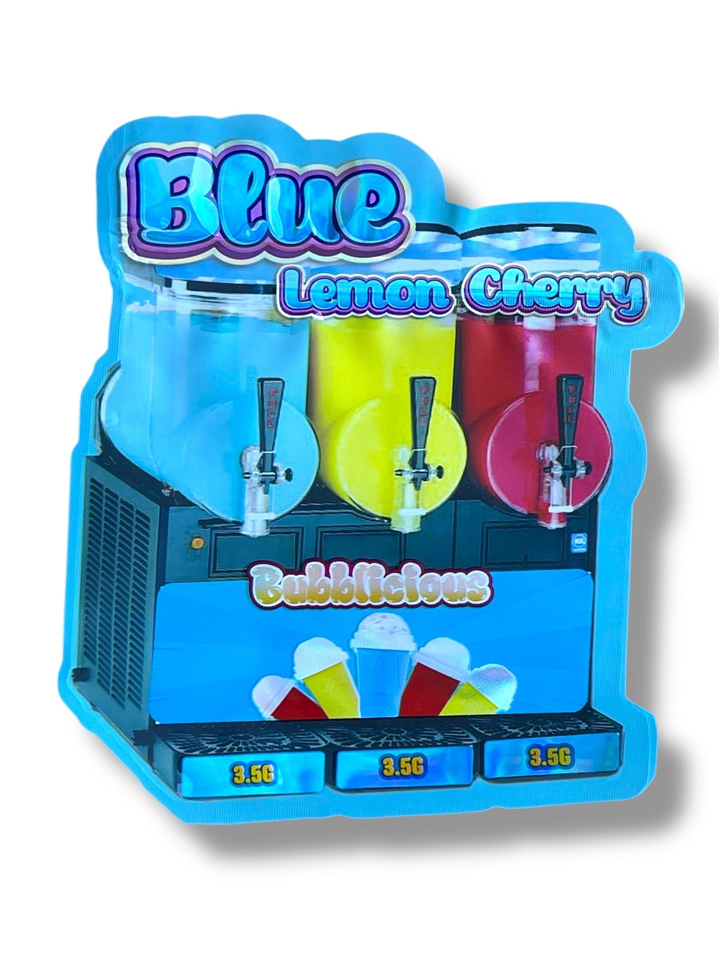 Blue Lemon Cherry Mylar Bag 3.5g shape bag