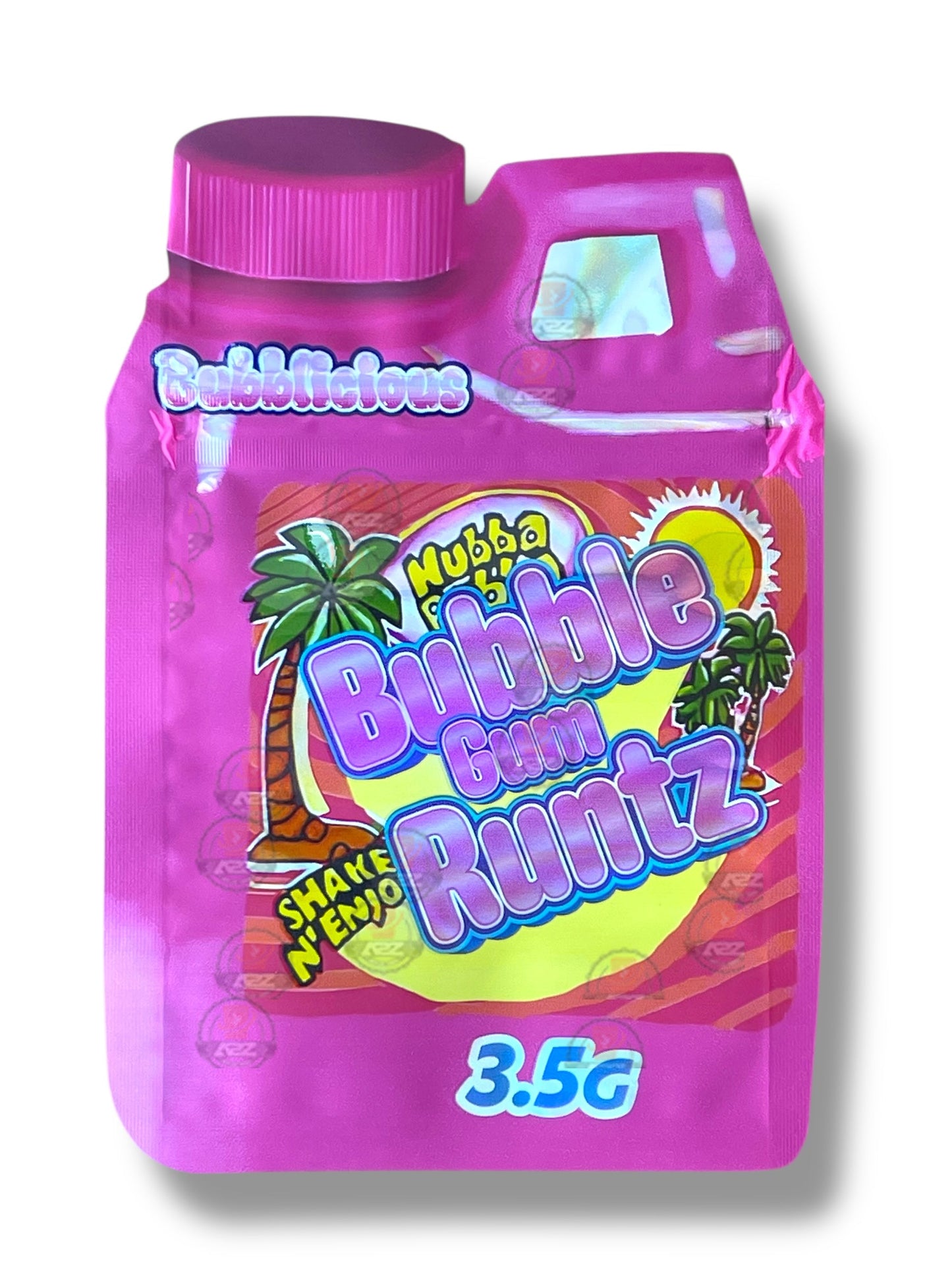 Bubblegum Mylar Bag 3.5g shape bag