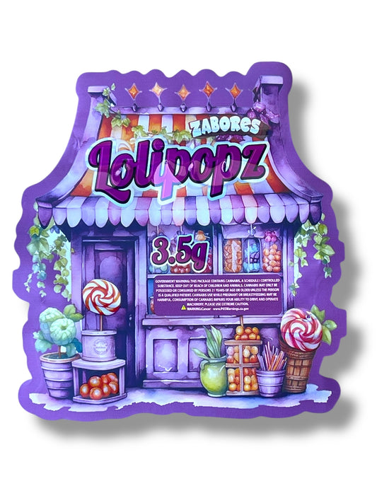 Zabores Lolipopz  Mylar Bag 3.5g shape bag