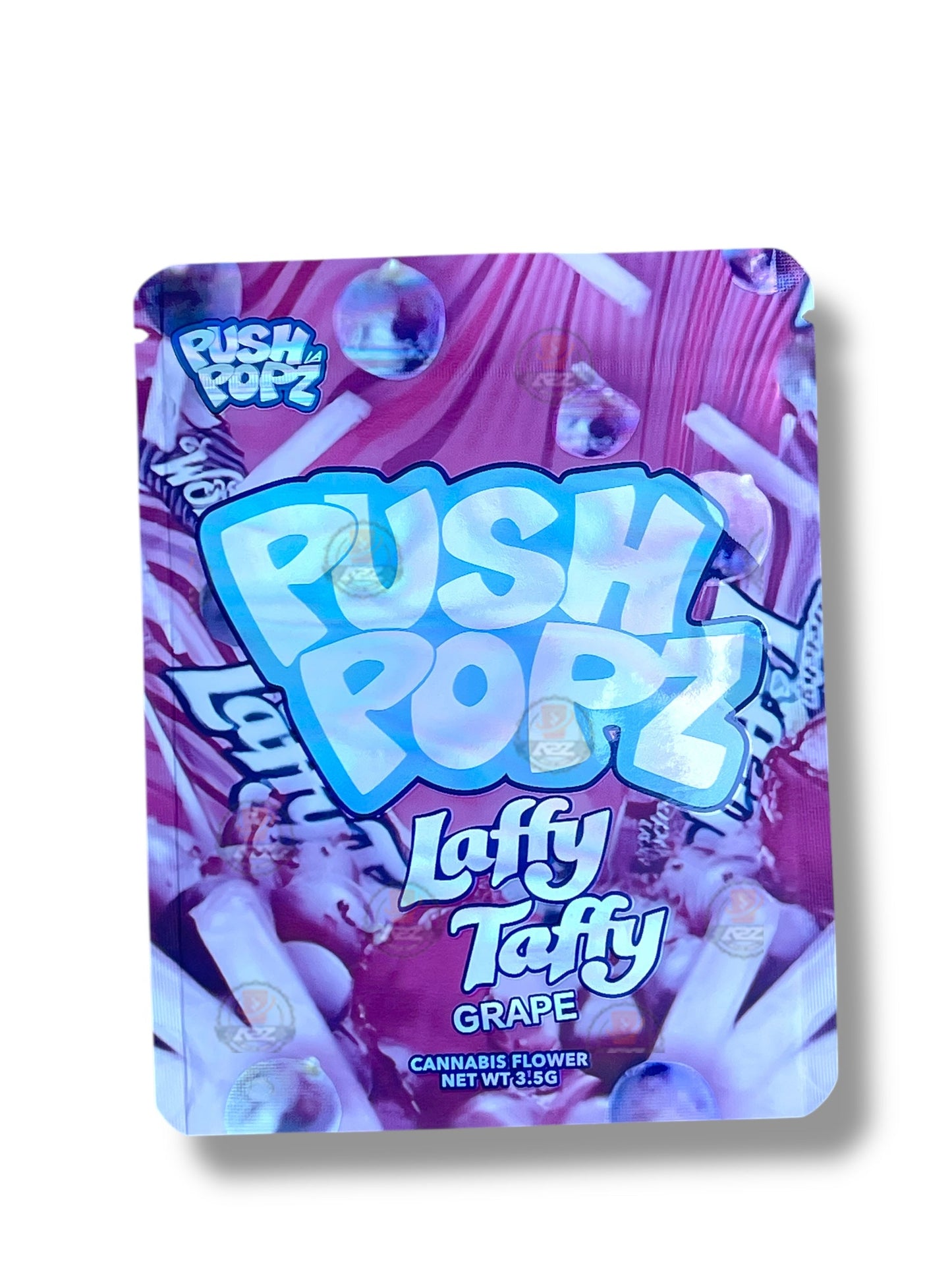 Push Pop Laffy Taffy Grape 3.5g Mylar Bag- Packaging Only