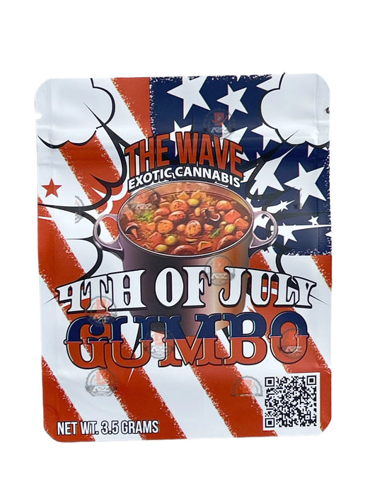4th of July Gumbo Mylar Bags 3.5g The Wave - Black Unicorn Hub