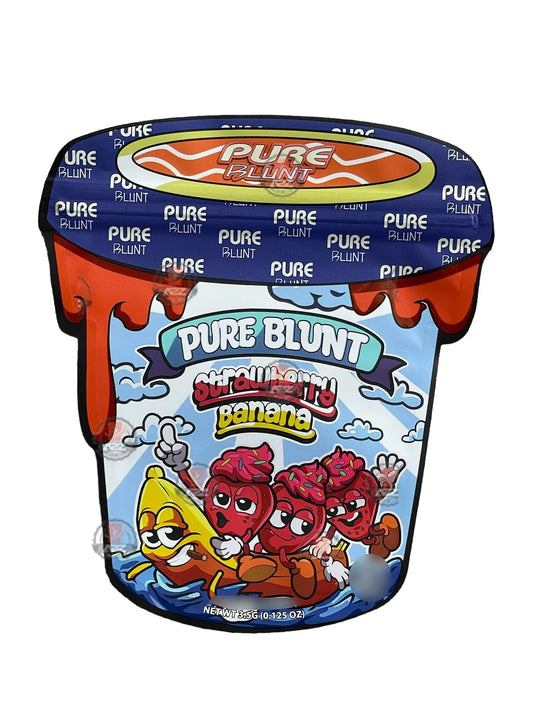 Strawberry Banana 3.5 grams Mylar Bag Pure Blunt - Black Unicorn Hub