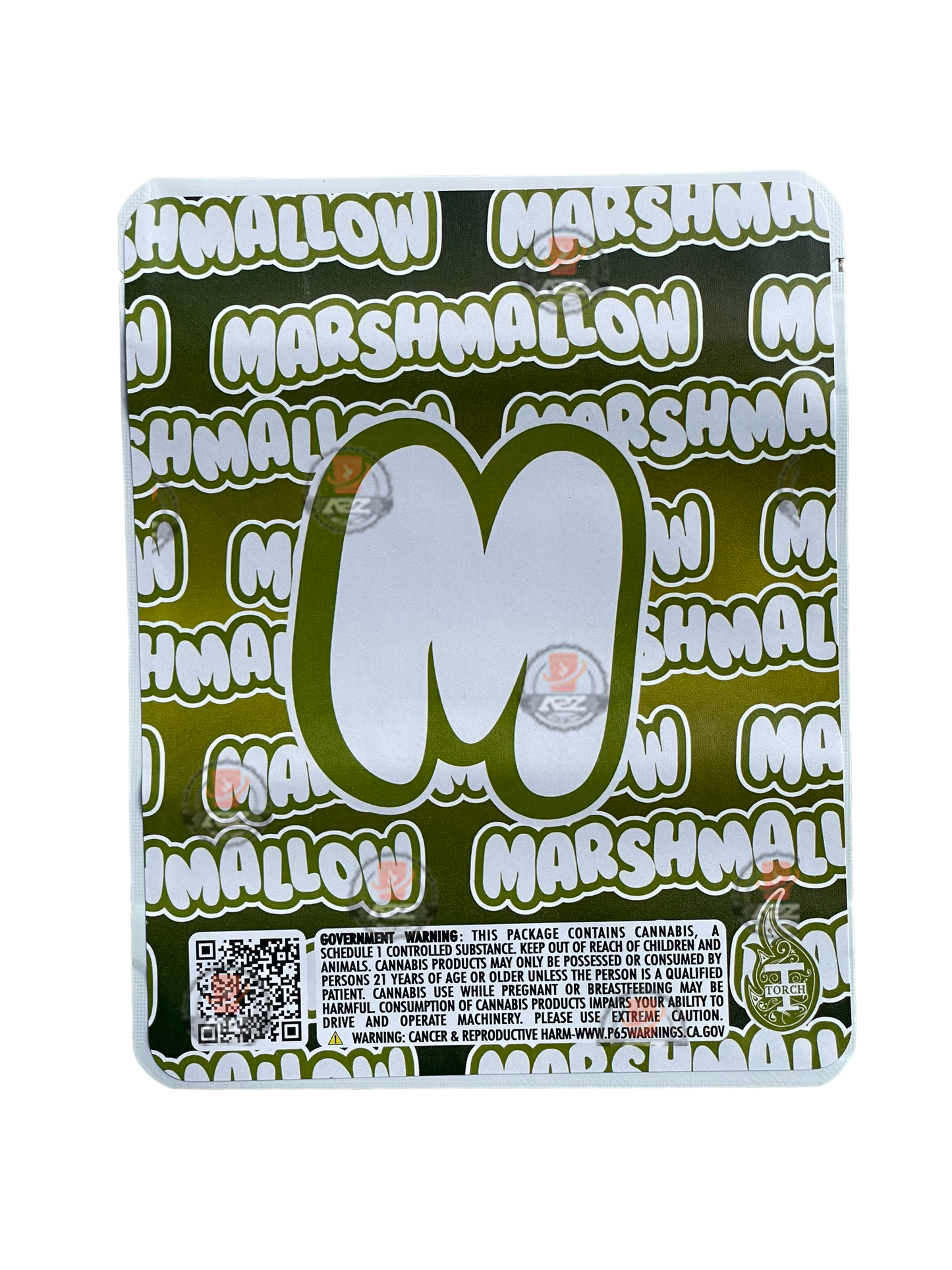 Sprinklez Key Lime Marshmallow Mylar Bags 3.5g Sticker base Bag -With stickers and labels